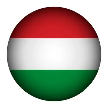 Hungary flag button. Stock Illustration