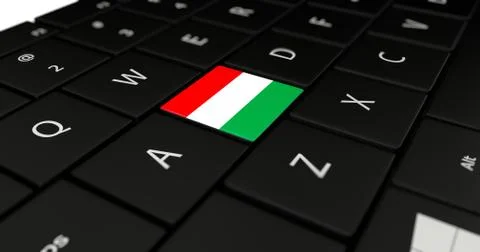 Hungary flag button  Stock Illustration