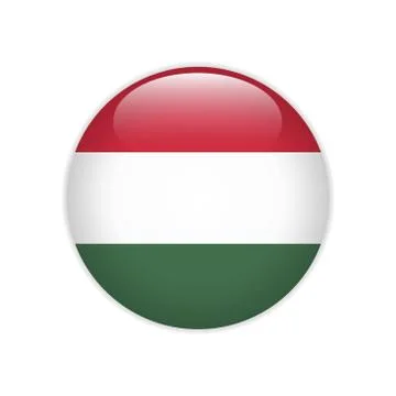 Hungary flag on button Illustrazione stock