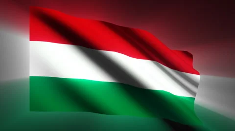 Hungary Flag Stock Footage 888286