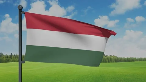 Hungary Flag Stock Footage 152709515