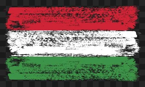 Hungary flag in grunge style Stock-Illustration