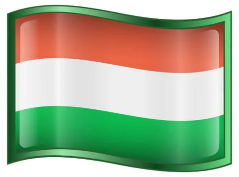 Hungary flag icon Stock Illustration