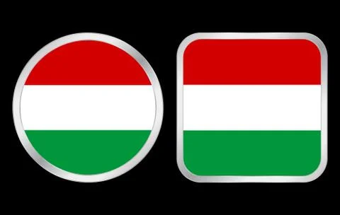 Hungary flag icon Stock Illustration
