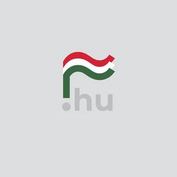 Hungary flag icon. Original simple design of the hungarian flag, map marker Illustrazione stock