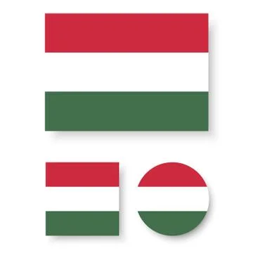 Hungary flag 스톡 일러스트
