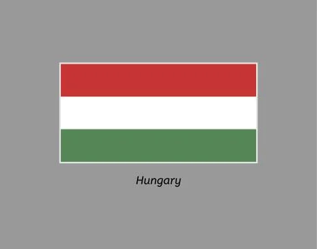 Hungary flag Illustrazione stock