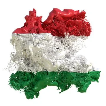Hungary flag liquid Stock Illustration