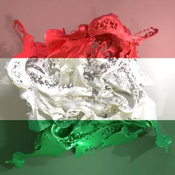 Hungary flag liquid Stock Illustration