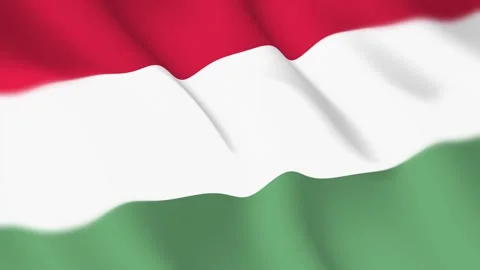 Hungary Flag Seamless Loop 4k 60fps on Sky Background Stock Footage 340348902