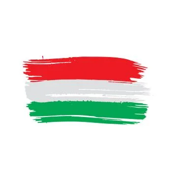 Hungary flag, vector illustration Stock Illustration