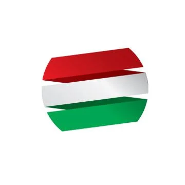 Hungary flag, vector illustration 스톡 일러스트