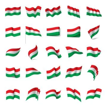 Hungary flag, vector illustration Stock Illustration