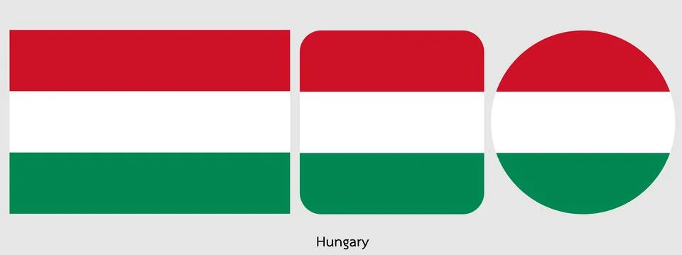 Hungary flag, vector illustration Stock Illustration
