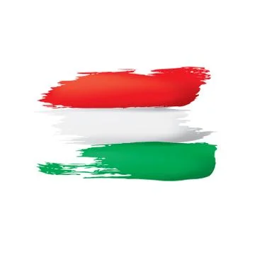 Hungary flag, vector illustration on a white background Stock Illustration