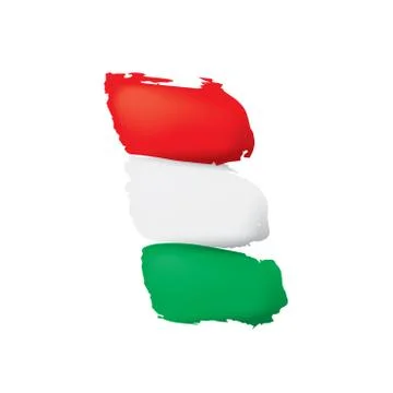 Hungary flag, vector illustration on a white background Stock Illustration