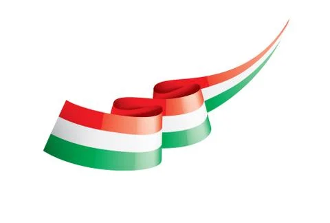 Hungary flag, vector illustration on a white background Stock Illustration
