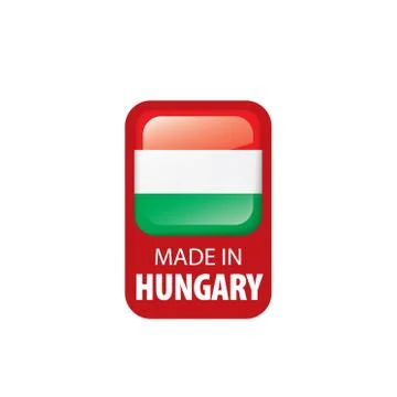 Hungary flag, vector illustration on a white background Stock Illustration