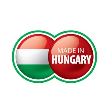 Hungary flag, vector illustration on a white background Hungary flag, vect... Foto stock