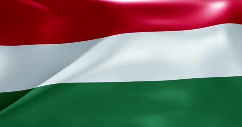 Hungary flag waving 30 seconds 4K high quality 60fps video Stock Footage 322900762