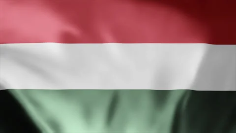 Hungary flag is waving 3D seamless loop animation footage 4k. Stock Footage 256648617