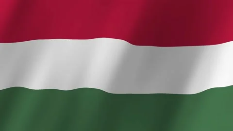 Hungary flag waving animation Stock Footage 220388542