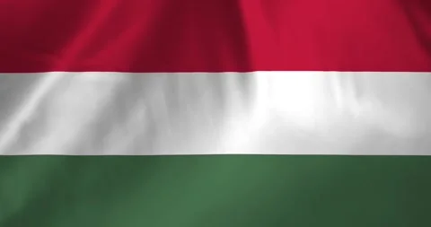 Hungary flag waving with the wind background loop video animation Stock Footage 327172069
