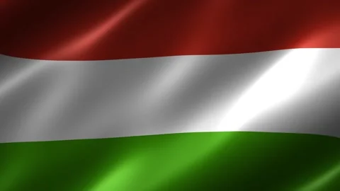Hungary flag waving in the wind Stock Footage 348688364