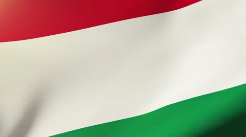 Hungary flag waving in the wind. Looping sun rises style.  Animation loop Stock-Footage 47972631