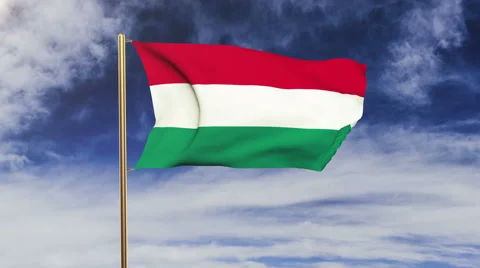 Hungary flag waving in the wind. Looping sun rises style.  Animation loop. Green Stock-Footage 47975394