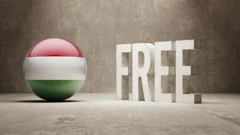 Hungary. Free  Concept. Illustrazione stock