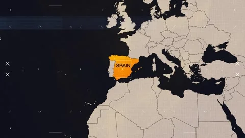 Hungary HUD News Map Stock Footage 342464778