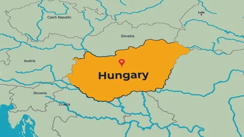 Hungary Map Animation Locator Zoom 4K Motion Graphic Stock Footage 340087183