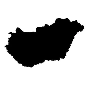 Hungary map - filled hand-drawn map Stock Illustration