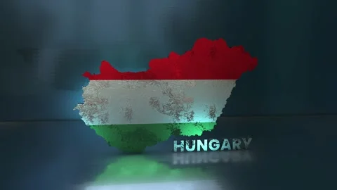 Hungary Map Stock Footage 283079864