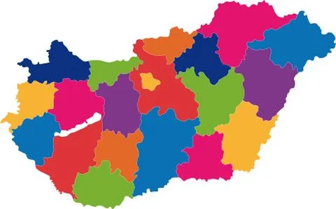 Hungary map Stock Illustration