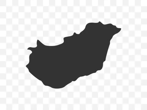 Hungary map on transparent background. Vector illustration. Stock Illustration