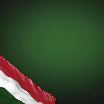 Hungary - national flag and gradient background - square format - 3D illust.. Illustrazione stock