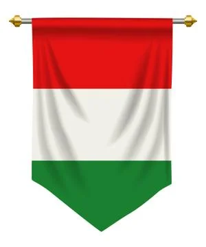 Hungary Pennant Stock Illustration
