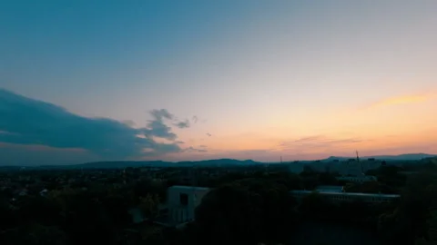 Hungary - Timelapse sunset video over the district 15 Video stock 138542244