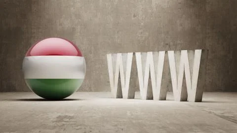Hungary. WWW Concept. Stock Illustration