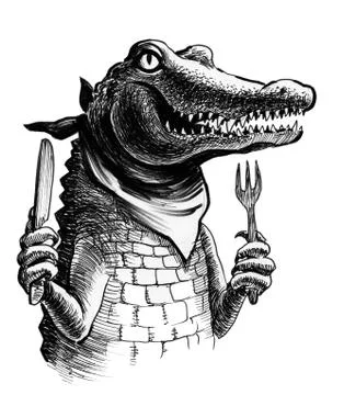 Hungry alligator Stock Illustration