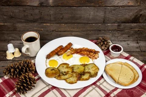 Hungry Breakfast 库存照片