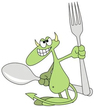 Hungry devilkin Stock Illustration