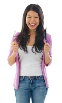 Hungry for food Stock Photos