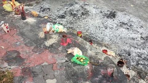 Hungry Ghost Month  Stock Footage 119505407