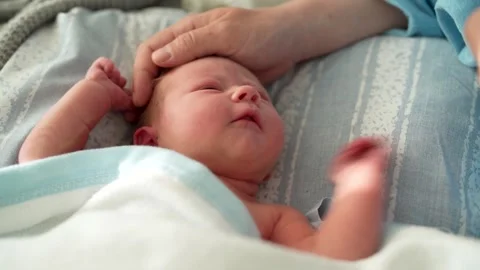 Hungry Infant Seeking Attention from Parent Video stock 283012872