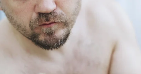 A hungry man. Vídeo Stock 97368928
