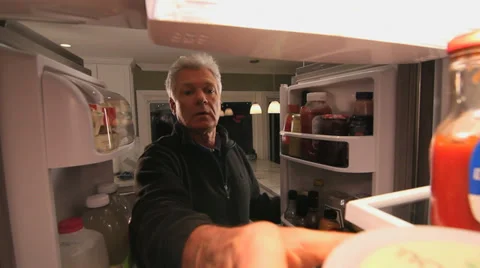 HUNGRY MAN AT NIGHT Stock Footage 34864404