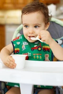 Hungry toddler Stock-Fotos